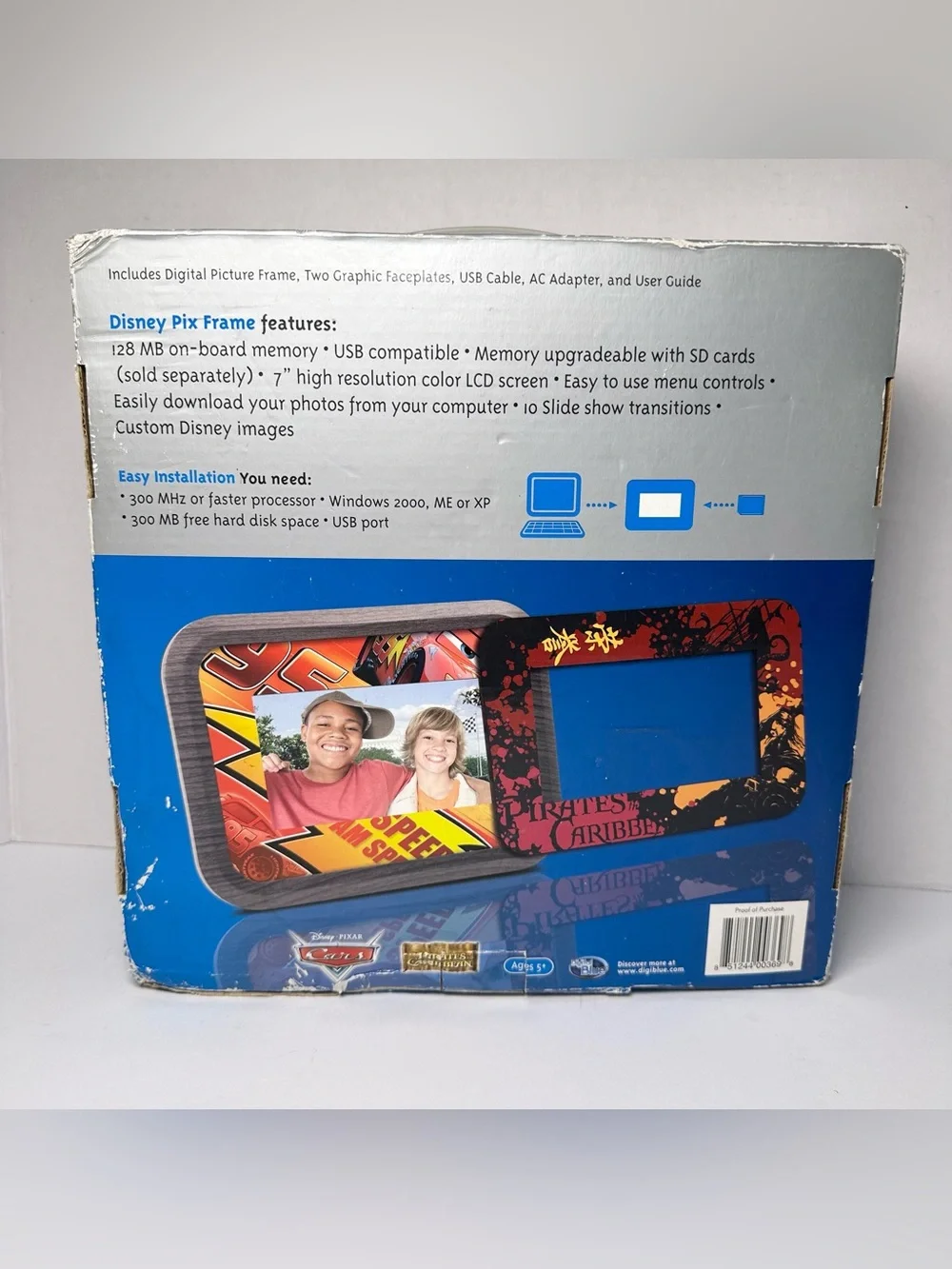 Retro Disneyana Y2K Disney Digital Graphics Photo Frame-7” High Res LCD 128MB